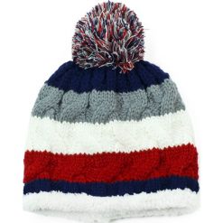 Czapka damska Futerkowe podbicie czerwono biała. Białe czapki zimowe damskie marki Art of Polo. Za 37,60 zł.