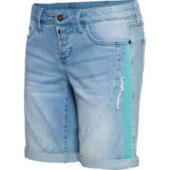 Bermudy dżinsowe bonprix niebieski "bleached”. Niebieskie jeansy damskie bonprix. Za 109,99 zł.