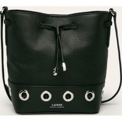 Lauren Ralph Lauren - Torebka skórzana. Czarne listonoszki damskie Lauren Ralph Lauren, w paski, ze skóry, na ramię, małe, bez dodatków. W wyprzedaży za 629,90 zł.