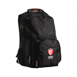 MSI Gaming Dragon Backpack. Czarne torby na laptopa MSI, bez wzorów. Za 199,90 zł.