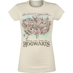 Bluzki asymetryczne: Harry Potter Hogwarts Koszulka damska piaskowy