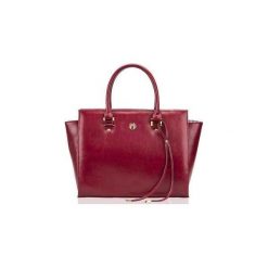 Damska skórzana torba shopper Gatto bordowa. Czerwone torby damskie na zakupy Tagless, w paski, z bawełny, na ramię, bez dodatków. Za 348,58 zł.