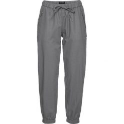 Spodnie lniane 7/8 bonprix srebrnoszary. Szare spodnie damskie bonprix. Za 109,99 zł.