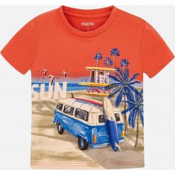 Mayoral - T-shirt dziecięcy 92-134 cm. Czerwone t-shirty chłopięce marki Mayoral, z nadrukiem, z bawełny, bez rękawów. Za 61,90 zł.