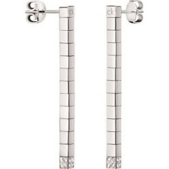 Calvin Klein Kolczyki Srebrny. Szare kolczyki damskie Calvin Klein, srebrne. Za 318,95 zł.