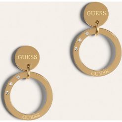 Guess Jeans - Kolczyki. Żółte kolczyki damskie Guess Jeans, metalowe. W wyprzedaży za 129,90 zł.