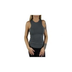 Topy na ramiączkach / T-shirty bez rękawów Gymhero Tank TOP-STEEL. Szare bluzki damskie marki Gymhero, bez wzorów, bez kołnierzyka, bez rękawów. Za 99,99 zł.