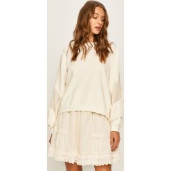 Twinset - Bluza. Białe bluzy damskie Twinset, s, z haftami, z bawełny, bez rękawów, bez kaptura. W wyprzedaży za 639,90 zł.