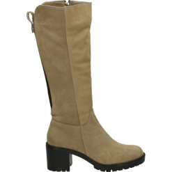 Kozaki - 04102114 MINK. Brązowe buty zimowe damskie Venezia, z nubiku. Za 499,00 zł.