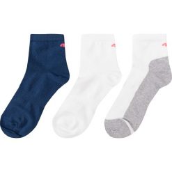 Buty sportowe dziewczęce: Skarpetki (3 pary) dla dużych dziewcząt JSOD400 – granatowy+biały+biały