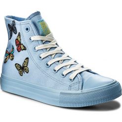 Trampki BIG STAR - AA274903 Blue. Niebieskie półbuty damskie marki BIG STAR, bez wzorów, z gumy, bez zapięcia. Za 99,00 zł.
