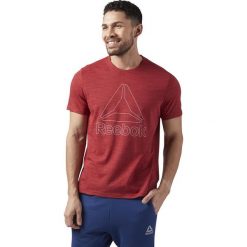 KOSZULKA REEBOK MARBLE MELANGE TEE (S). Koszulki męskie Reebok, s, bez wzorów, z dzianiny, sportowe, bez kołnierzyka, bez rękawów. W wyprzedaży za 69,99 zł.