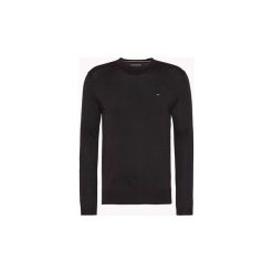 Swetry Tommy Hilfiger MW0MW04978 CTN SILK. Czarne swetry męskie TOMMY HILFIGER, s, bez wzorów, bez kołnierzyka, bez kaptura. Za 350,55 zł.