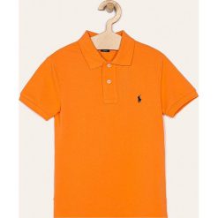 Polo Ralph Lauren - Polo dziecięce 134-176 cm. Pomarańczowe t-shirty chłopięce Polo Ralph Lauren, bez wzorów, z bawełny, z krótkim rękawem. Za 219,90 zł.