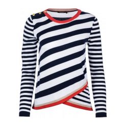 Desigual Sweter Damski M Biały. Białe swetry klasyczne damskie Desigual, s, z kontrastowym kołnierzykiem. Za 380,00 zł.