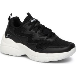 Sportowe Skechers BOBS PRIMO 33124BLK. Czarne buty sportowe damskie Skechers, bez wzorów, ze skóry ekologicznej, sportowe. Za 239,99 zł.