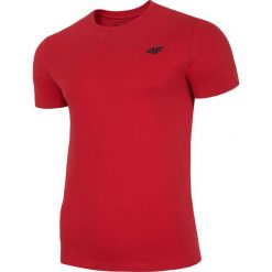 T-shirt męski TSM300 - czerwony. Czerwone koszulki męskie 4f, m, bez wzorów, bez kołnierzyka, bez rękawów. Za 39,99 zł.