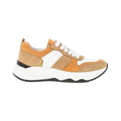 Gabor Sneakersy z zamszu/skóry Sand biały female beżowy/żółty/biały 36. Żółte sneakersy damskie Gabor, ze skóry. Za 579,00 zł.