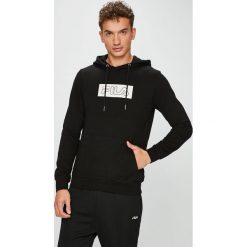 Fila - Bluza. Czarne bluzy męskie rozpinane Fila, l, z nadrukiem, z bawełny, z kapturem. Za 219,90 zł.