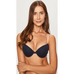 Emporio Armani - Biustonosz. Czarne biustonosze Emporio Armani, bez wzorów, z elastanu. W wyprzedaży za 159,90 zł.