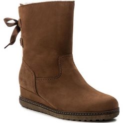 Botki GABOR - 73.804.78 Nut. Brązowe botki damskie na obcasie Gabor, z materiału. W wyprzedaży za 359,00 zł.