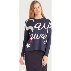 SWETER ADAM Weekend Max Mara. Niebieskie swetry damskie Weekend Max Mara, s, bez wzorów, z bawełny, bez rękawów, bez kaptura. Za 420,00 zł.