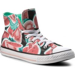 Trampki CONVERSE - Ctas Hi 656026C Vapor Pink/Gree. Różowe półbuty damskie Converse, bez wzorów, z gumy, bez zapięcia. W wyprzedaży za 179,00 zł.