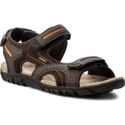 Sandały męskie: Sandały GEOX – U. S.Strada D U8224D 050AU C6Z7L Ebony/Dk Orange