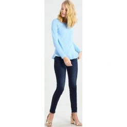 Bluzki asymetryczne: Rich & Royal SLUB PEPLUM Bluzka z długim rękawem light blue