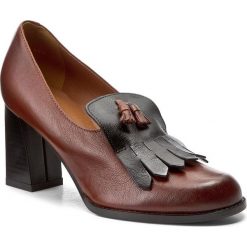 Półbuty SOLO FEMME - 52504-11-G50/G52-04-00 Cuoio/Czarny. Szare półbuty damskie skórzane marki Solo Femme, na szpilce. W wyprzedaży za 219,00 zł.