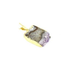 Colare Plaster Ametystu. Szare naszyjniki damskie Brazi druse jewelry, z ametystem, srebrne. Za 170,00 zł.