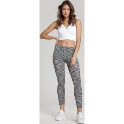 Szaro-Białe Legginsy Kyviane. Szare legginsy sportowe damskie Renee, s, bez wzorów, z dzianiny, z obniżonym stanem. Za 39,99 zł.