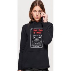 Bluzy damskie: Bluza z motywem halloween - Czarny