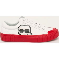 Karl Lagerfeld - Tenisówki. Białe trampki i tenisówki damskie KARL LAGERFELD, bez wzorów, z gumy, na sznurówki. W wyprzedaży za 459,90 zł.