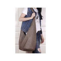 Long Boogi bag brązowa wygodna torba z szerokim paskiem. Pomarańczowe torebki klasyczne damskie marki Hairoo, w paski. Za 205,00 zł.