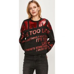 Pinko - Bluza. Czarne bluzy damskie Pinko, s, z nadrukiem, z elastanu, bez rękawów, bez kaptura. W wyprzedaży za 599,90 zł.