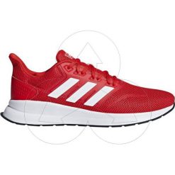 Buty adidas biegowe RUNFALCON F36202. Czerwone buty sportowe męskie Adidas, z materiału, bez zapięcia, do biegania. Za 170,00 zł.