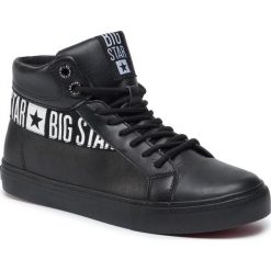 Trampki BIG STAR - EE174339 Black. Czarne półbuty męskie BIG STAR, na co dzień, bez wzorów, z gumy, retro, bez zapięcia. W wyprzedaży za 129,00 zł.