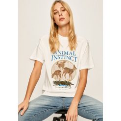 Local Heroes - T-shirt Bambies. Białe bluzki damskie LOCAL HEROES, s, z nadrukiem, z bawełny, z okrągłym kołnierzem, z krótkim rękawem. Za 169,90 zł.