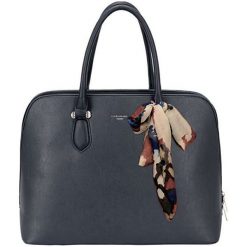 David Jones Elegancka Dark Torebka Damska Blue cm4045. Niebieskie torebki klasyczne damskie marki David Jones, bez wzorów, eleganckie, bez dodatków. W wyprzedaży za 160,00 zł.
