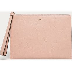 Furla - Kopertówka skórzana Babylon. Różowe kopertówki damskie Furla, bez wzorów, z poliesteru, bez dodatków. Za 469,90 zł.
