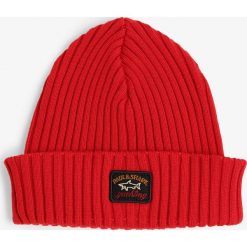 Paul & Shark - Czapka męska, czerwony. Czerwone czapki męskie Paul & Shark, bez wzorów, z wełny. Za 379,95 zł.