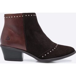 Bullboxer - Botki. Szare buty zimowe damskie marki Bullboxer, z materiału, na sznurówki. W wyprzedaży za 179,90 zł.