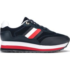 Tommy Hilfiger Tenisówki Niebieski. Niebieskie trampki i tenisówki damskie TOMMY HILFIGER, bez wzorów, z materiału, bez zapięcia. Za 428,95 zł.