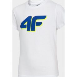 T-shirt chłopiecy (122-164) JTSM214A - biały. Białe t-shirty chłopięce 4F JUNIOR, bez wzorów, z bawełny, bez rękawów. Za 34,99 zł.