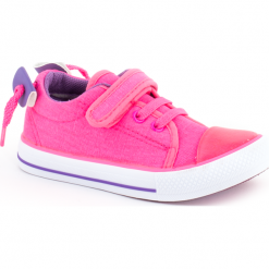 Trampki. Fioletowe trampki dziewczęce SHOES 3, bez wzorów, bez zapięcia. Za 49,90 zł.