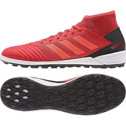 Buty piłkarskie adidas Predator 19.3 Tf M D97962. Czerwone buty sportowe męskie Adidas, z materiału, na sznurówki, do piłki nożnej. W wyprzedaży za 369,00 zł.