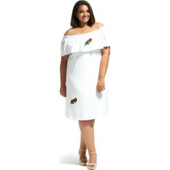 Letnia biała sukienka Józefina duże rozmiary XXL OVERSIZE PLUS SIZE LATO. Sukienki damskie Moda Size Plus Iwanek. Za 139,90 zł.