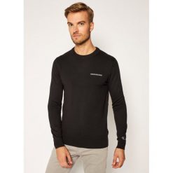 Sweter Calvin Klein Jeans J30J315616. Czarne swetry męskie Calvin Klein Jeans, m, bez wzorów, z jeansu, klasyczne, z klasycznym kołnierzykiem, bez kaptura. Za 349,00 zł.