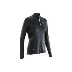 Koszulka RUN DRY+ ZIP. Czarne t-shirty damskie KALENJI. Za 49,99 zł.